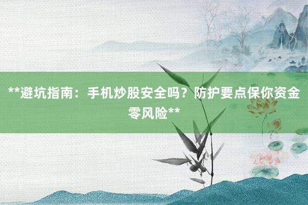 **避坑指南：手机炒股安全吗？防护要点保你资金零风险**